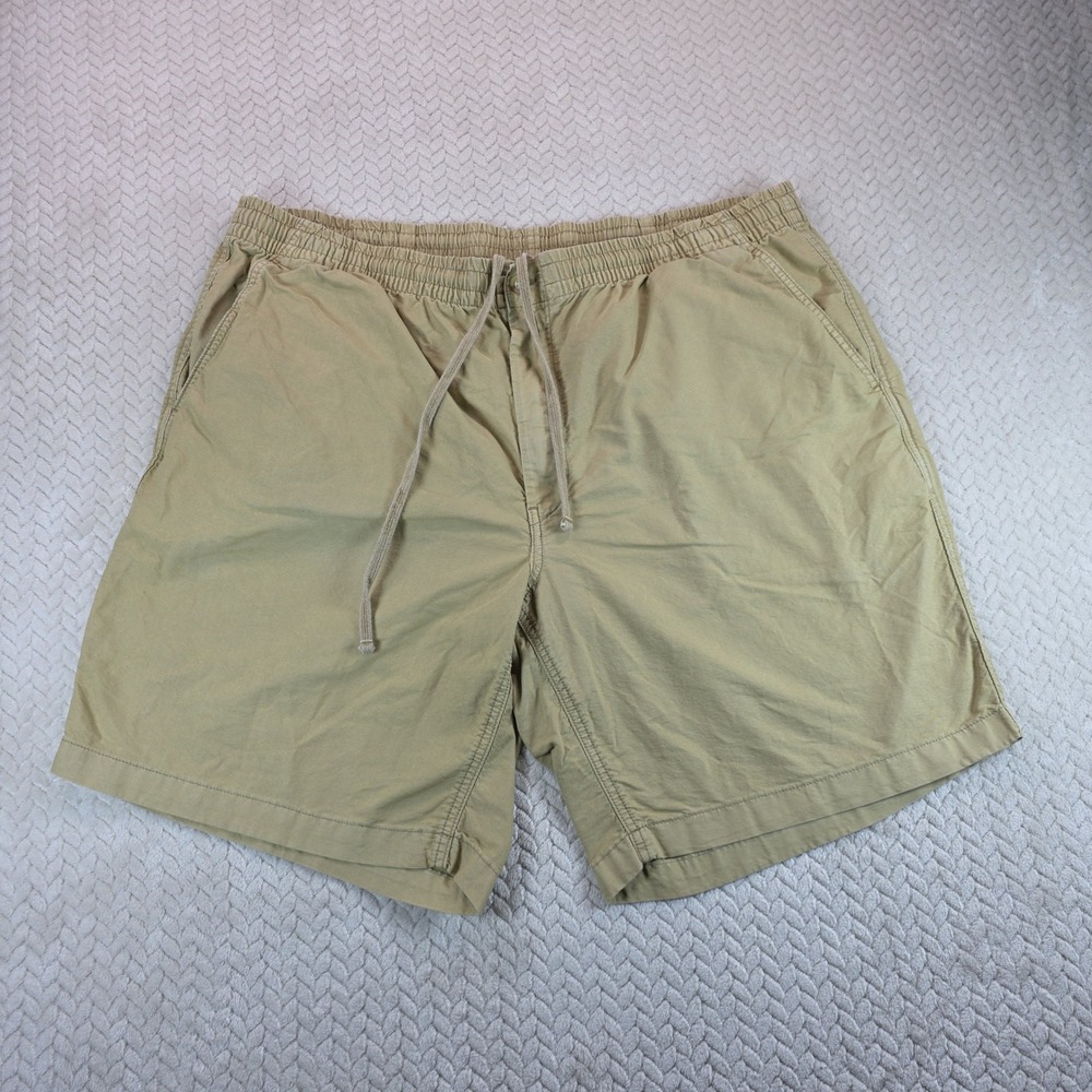 Polo Ralph Lauren Mens XLT Classic Fit Khaki Cotton Drawstring Shorts Tan 2523